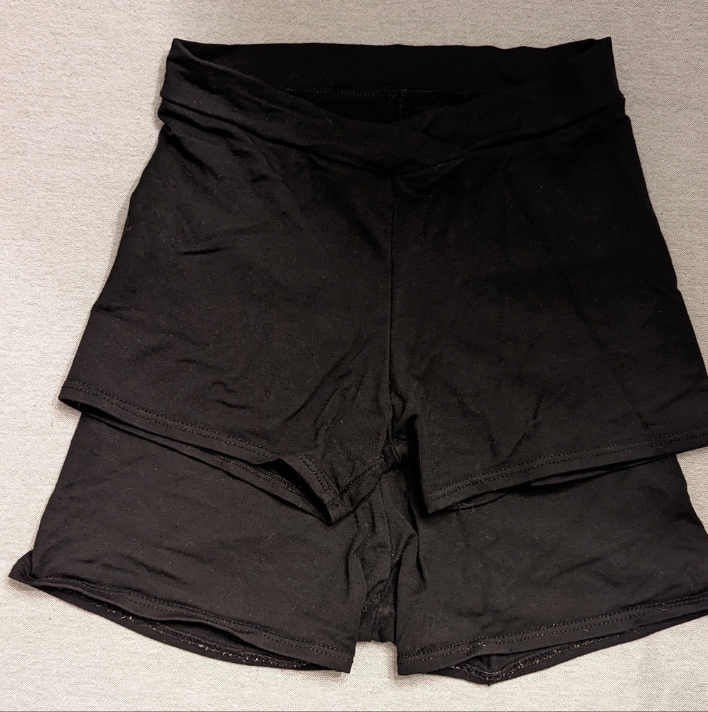 Two pair Motionwear Women's Black Dance Shorts